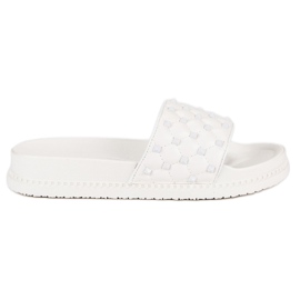 Stilvolle Damenhausschuhe weiß