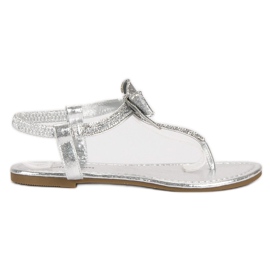 Abloom Flip-Flops mit Gummiband grau