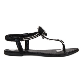 Abloom Flip-Flops mit Gummiband schwarz