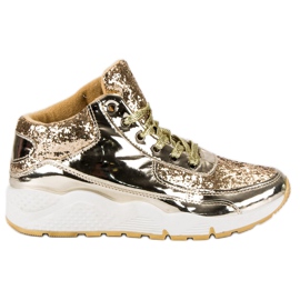 Goldene Sneaker mit Glitzer