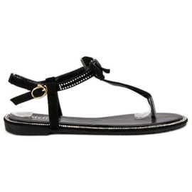 Melisa Flip-Flops Sandalen mit Schleife schwarz