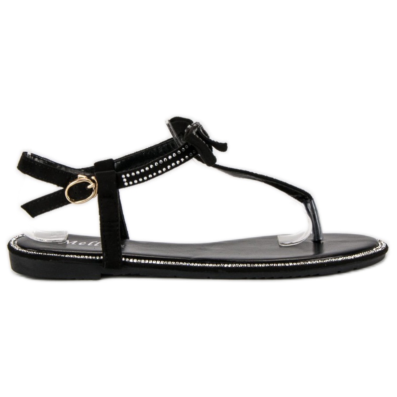 Melisa Flip-Flops Sandalen mit Schleife schwarz