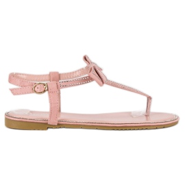 Melisa Flip-Flops Sandalen mit Schleife rosa