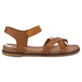 Braune Damensandalen