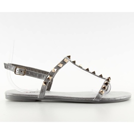 Zarte Sandalen mit DD23 grauen Nieten