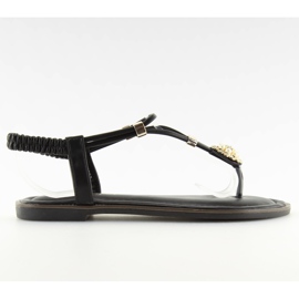 Schwarze Damensandalen Flip-Flops 7537 schwarz