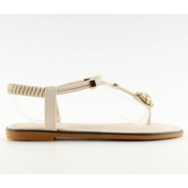 Beige Sandalen für Damen 7537 beige