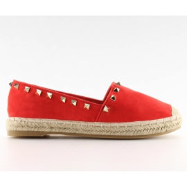 Espadrilles mit Nieten rot BB12P rot