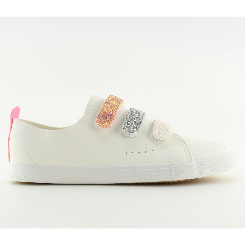 Weiße Damenturnschuhe BM1978 weiß grau gelb