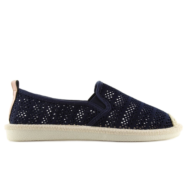 F01B Marineblaue Mesh-Espadrilles navy blau