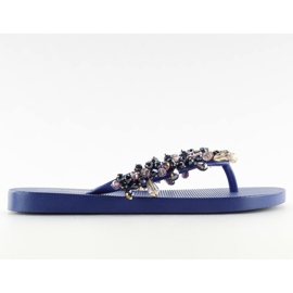 Flip Flops mit Perlen marineblau JH68 Navy