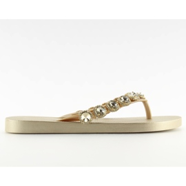 Elegante Flip-Flops mit goldenen JH69 Steinen