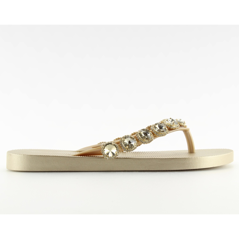 Elegante Flip-Flops mit goldenen JH69 Steinen