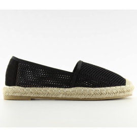 Schwarze Mesh-Espadrilles MB-6461 schwarz