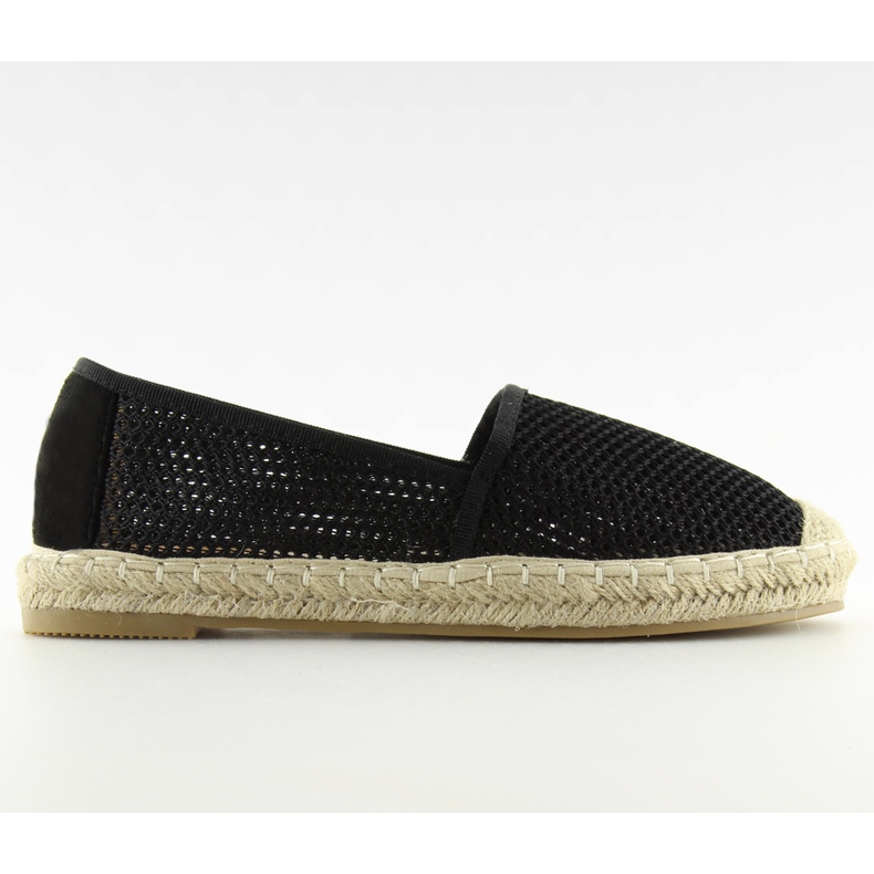 Schwarze Mesh-Espadrilles MB-6461 schwarz
