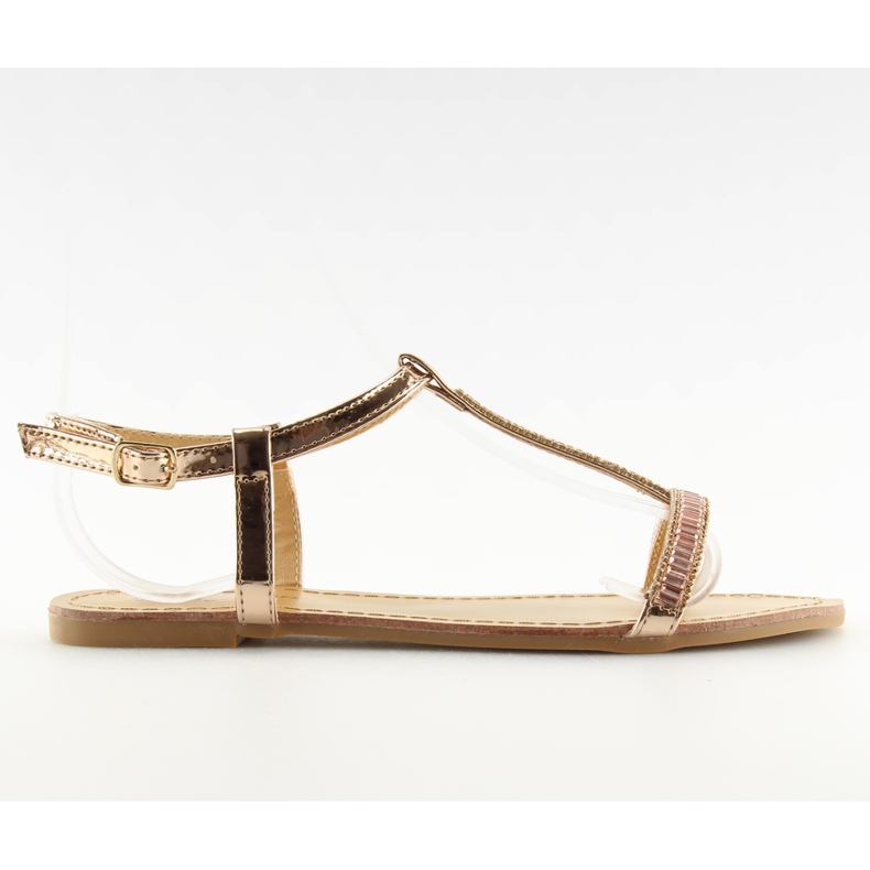 Sandalen mit rosa Zirkonias SY644