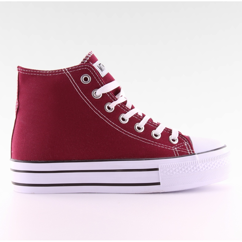 Turnschuhe auf doppeltem LT-920B Wein rot