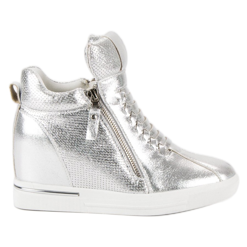 Silberne Turnschuhe grau