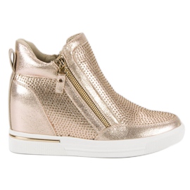 Turnschuhe mit Reißverschluss gelb