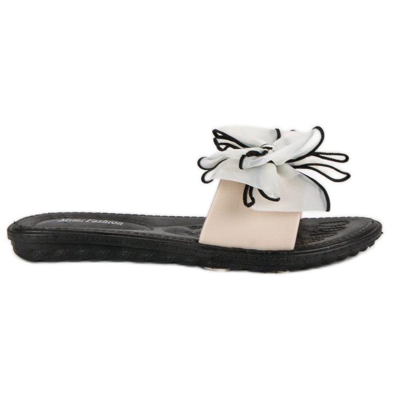 Hausschuhe mit Schleife braun