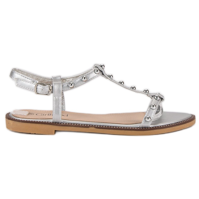 Girlhood Sandalen mit Strass grau