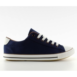 Damen Turnschuhe vollflächig BL63 marineblau