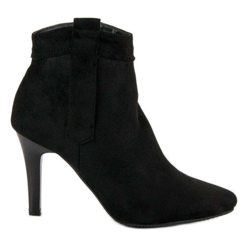 Klassische Stiefel mit hohem Absatz schwarz