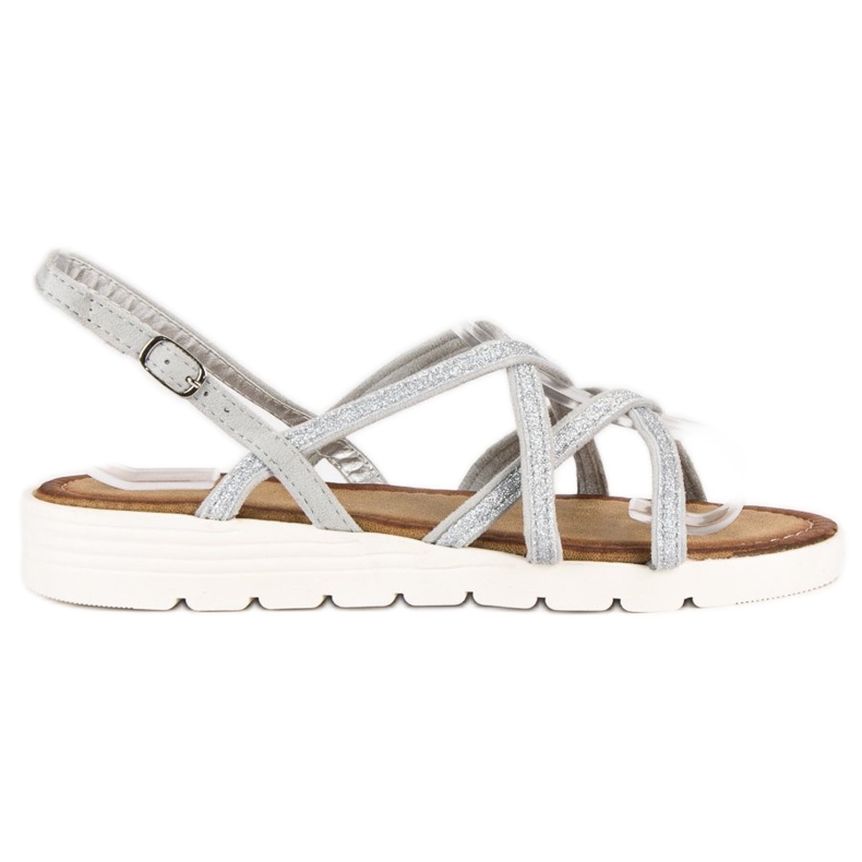 Comer Bequeme Damensandalen grau