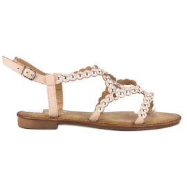 Small Swan Lässige flache Sandalen braun