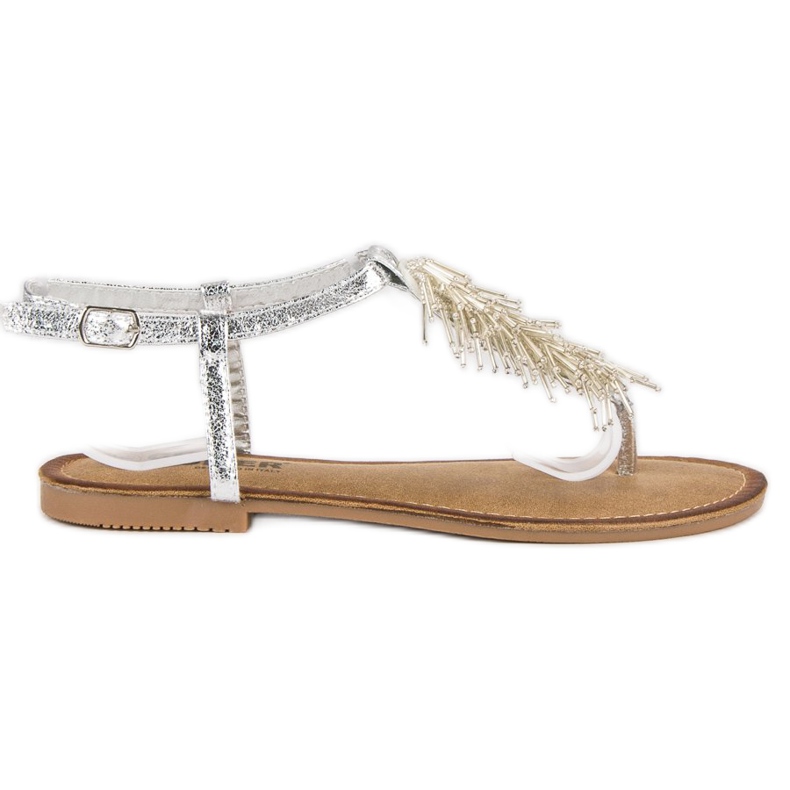 Comer Dekorative Sandalen Flip-Flops grau