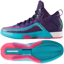 Basketballschuhe adidas John Wall 2 Boost Prime Knit M D70028 mehrfarbig violett