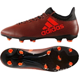 Adidas X 17.3 Fg M S82365 Fußballschuhe mehrfarbig orange