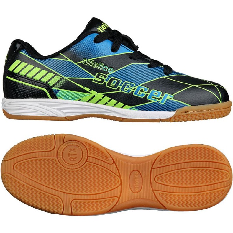 Hallenschuhe Atletico In Jr 7336 S76637 schwarz blau grün schwarz