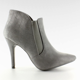 Elegante Wildlederstiefeletten, 1080 Grau