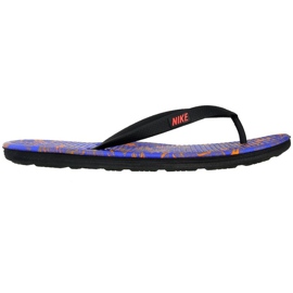 Nike Solarsoft Thong Ii Print M 511365-064 Rutschen schwarz lila