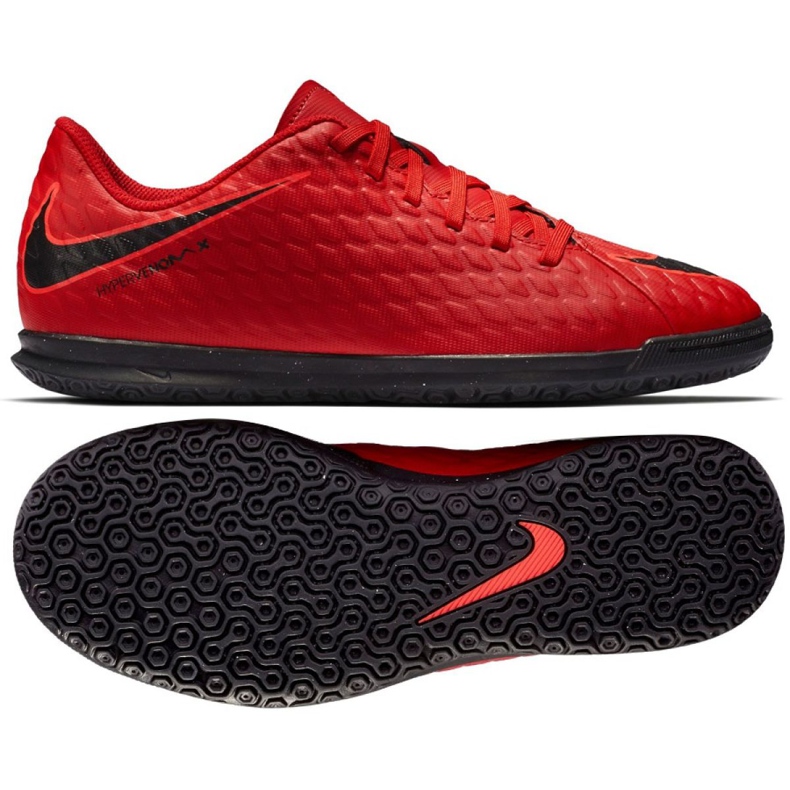Hallenschuhe Nike HypervenomX Phade Iii Ic Jr 852583-616 rot rot