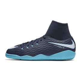 Hallenschuhe Nike HypervenomX Phelon Iii Df Ic Jr 917774-414 mehrfarbig blau