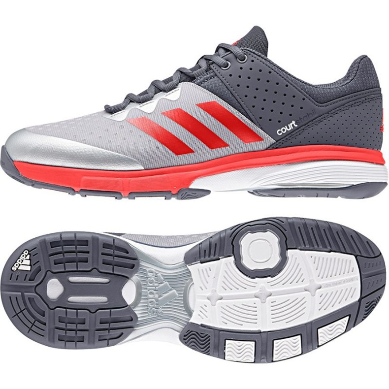Adidas Court Stabil Handballschuh grau