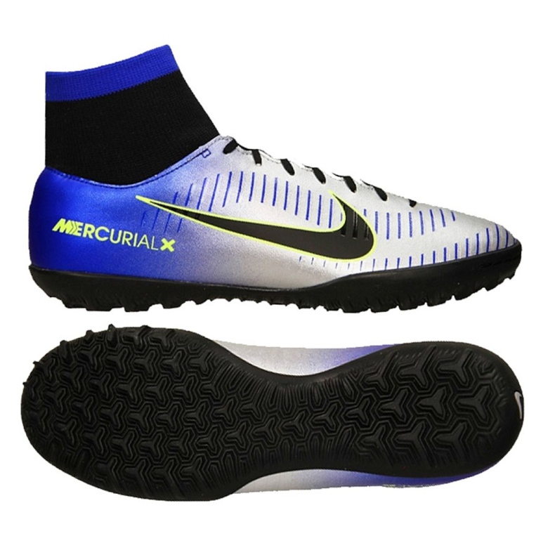 Nike MercurialX Victory Vi Neymar Df Tf M 921514-407 Fußballschuhe grün, blau, grau / silber blau