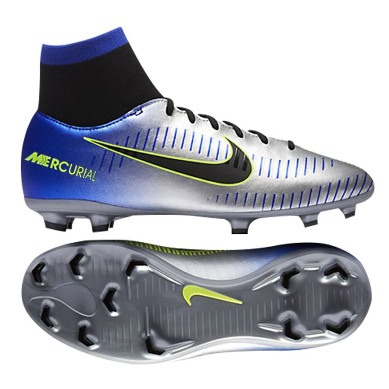 Nike Mercurial Victory Vi Df Neymar Fg Jr 921486-407 Fußballschuhe mehrfarbig silber-