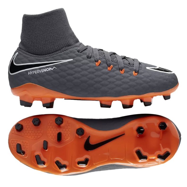 Nike Hypervenom Phantom 3 Academy Df Fg Jr AH7287-081 Fußballschuhe mehrfarbig grau