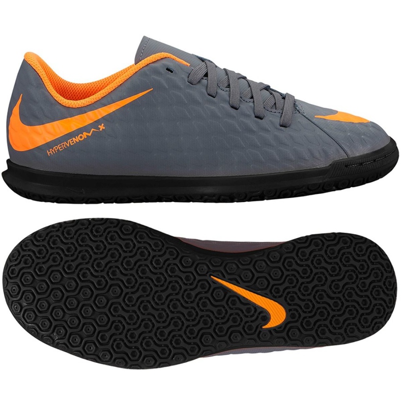 Hallenschuhe Nike Hypervenom PhantomX 3 Club Ic Jr AH7296-081 mehrfarbig grau