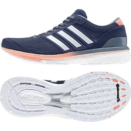 Laufschuhe adidas Adizero Boston 6 W BB6418 weiß marineblau orange