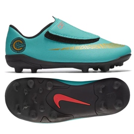Nike Mercurial Vapor 12 Club Ps V CR7 Mg Jr AJ3096-390 Fußballschuhe blau blau
