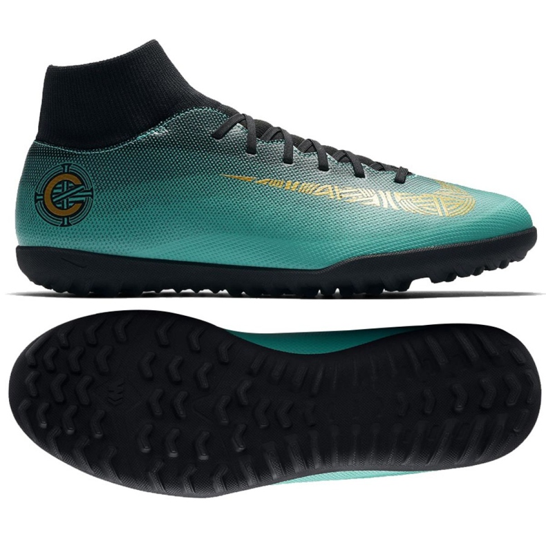 Nike Mercurialx 6 Club CR7 Tf AJ3570-390 Fußballschuhe blau blau