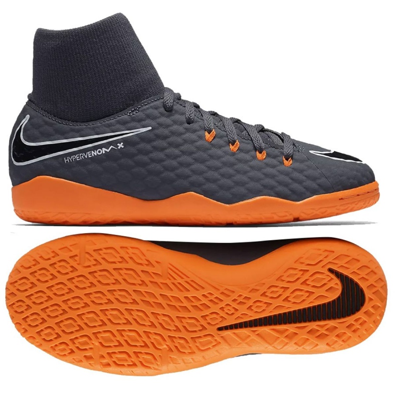 Nike Hyphantomx 3 Academy Df Ic Jr AH7291-081-S grau grau