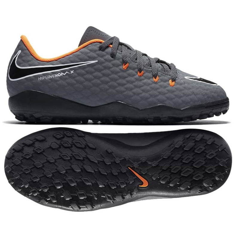 Nike Hypervenom PhantomX 3 Academy Tf Jr AH7294-081-S Fußballschuhe grau grau