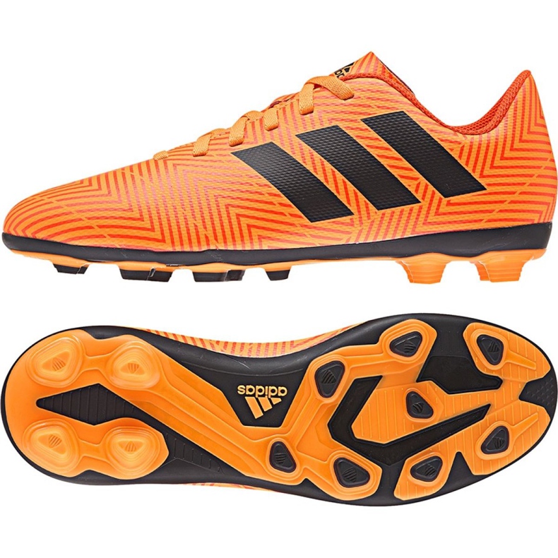 Die adidas Nemeziz 18.4 FxG Jr DB2355 Fußballschuhe mehrfarbig orange