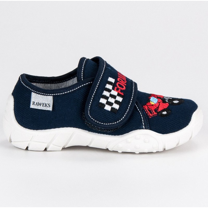 Raweks Klett-Hausschuhe für Jungen blau