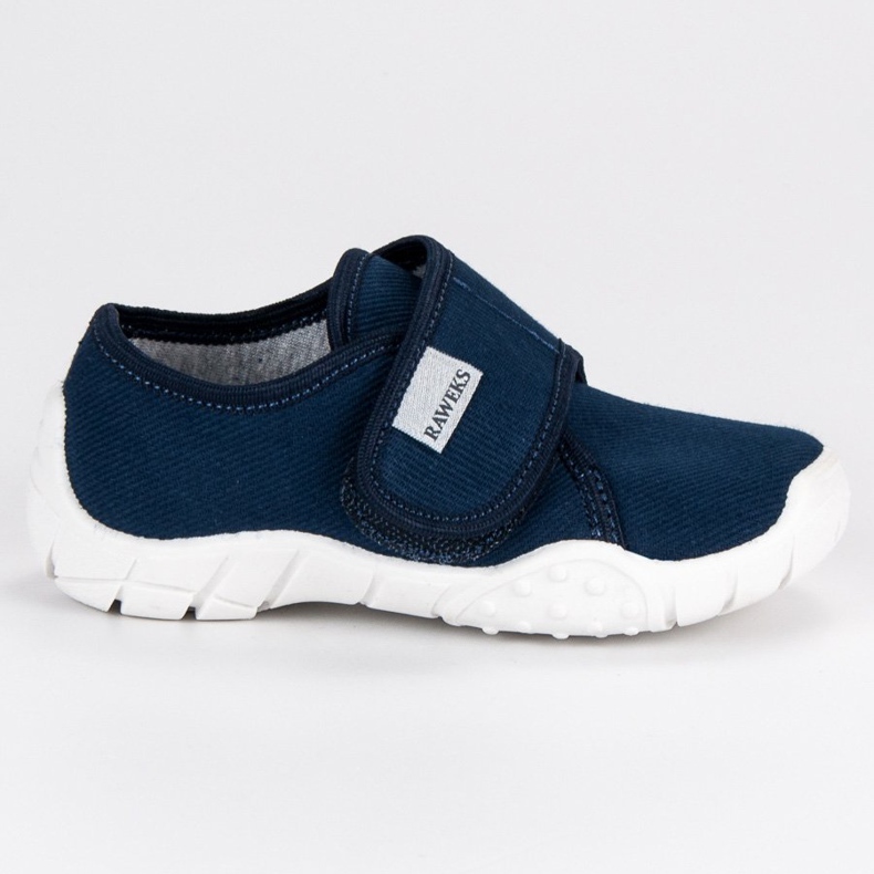 Raweks Klett-Hausschuhe für Jungen blau